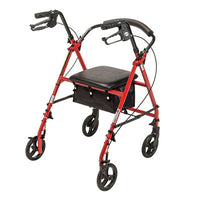 Drive Steel Rollator with 6" Wheels, Knockdown, Blue — for Safe and Supported Mobility