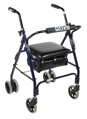 Drive 4-wheel Rollator with loop brake, blue, 1 each — for Safe and Supported Mobility
