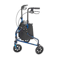 Drive 3-wheel Rollator with loop brake, 1 each — for Safe and Supported Mobility