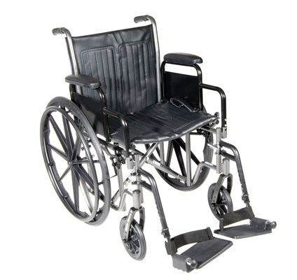 Drive 16" wheelchair with removable desk armrest, swing away footrest — for Mobility and Patient Transport