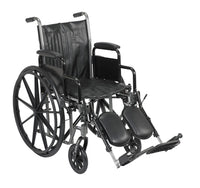 Drive 16" wheelchair with removable desk armrest, swing away elevating leg rest — for Mobility and Patient Transport