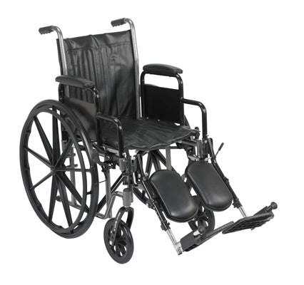 Drive 16" wheelchair with removable desk armrest, swing away elevating leg rest — for Mobility and Patient Transport