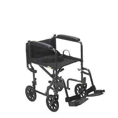 Drive Lightweight Steel Transport Wheelchair, Fixed Full Arms — for Strength Training and Rehabilitation