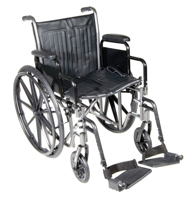 Drive 18" wheelchair with fixed arm, swing away footrest — for Mobility and Patient Transport