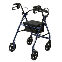 Drive Aluminum Rollator Rolling Walker with Fold Up and Removable Back Support and Padded Seat — for Safe and Supported Mobility