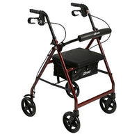 Drive Aluminum Rollator Rolling Walker with Fold Up and Removable Back Support and Padded Seat — for Safe and Supported Mobility