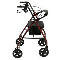 Drive Aluminum Rollator Rolling Walker with Fold Up and Removable Back Support and Padded Seat — for Safe and Supported Mobility