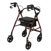 Drive Aluminum Rollator Rolling Walker with Fold Up and Removable Back Support and Padded Seat — for Safe and Supported Mobility
