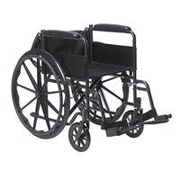 Drive Silver Sport 1 Wheelchair with Full Arms and Swing away Removable Footrest — for Mobility and Patient Transport