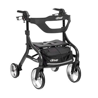 Drive Nitro Sprint Rollator, Hemi, Black — for Safe and Supported Mobility