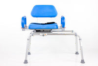 Platinum Health Carousel Sliding Bath Bench, Padded Swivel Seat, Armrests — for Safe Bathing and Hygiene
