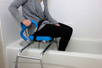 Platinum Health Carousel Sliding Bath Bench, Padded Swivel Seat, Armrests — for Safe Bathing and Hygiene