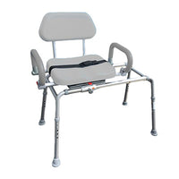 Platinum Health Carousel Sliding Bath Bench, Padded Swivel Seat, Armrests — for Safe Bathing and Hygiene