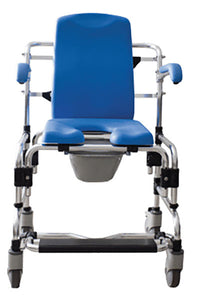 Platinum Health Caspian Professional Mobile Shower/Commode Chair, Padded — for Safe Bathing and Hygiene
