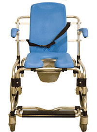 Platinum Health Baltic Professional Transport Shower/Commode Chair, Padded — for Safe Bathing and Hygiene