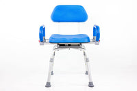 Platinum Health Revolution Pivoting Bath Shower Chair, Padded Backrest and Armrests — for Safe Bathing and Hygiene