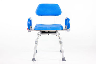 Platinum Health Revolution Pivoting Bath Shower Chair, Padded Backrest and Armrests — for Safe Bathing and Hygiene
