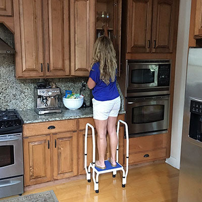 Platinum Health AdjustaStep DoubleSafe Step Stool, Adjustable Height, Two Handles — for Treatment and Examination Rooms
