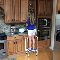Platinum Health AdjustaStep DoubleSafe Step Stool, Adjustable Height, Two Handles — for Treatment and Examination Rooms