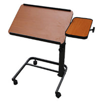 Platinum Health Acrobat Overbed Table, Adjustable Height, Tilt Top, Brown Maple — for Treatment and Examination Rooms