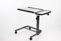 Platinum Health Acrobat Overbed Table, Adjustable Height, Tilt Top, White Birch — for Treatment and Examination Rooms