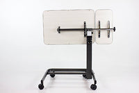 Platinum Health Acrobat Overbed Table, Adjustable Height, Tilt Top, White Birch — for Treatment and Examination Rooms