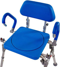 Platinum Health Liberty Folding Bath Chair, Swivel Seat, Padded Backrest and Armrests — for Safe Bathing and Hygiene