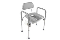 Platinum Health Dignity Commode Shower Chair, Padded, Adjustable Height, Toilet Paper Holder — for Treatment and Examination Rooms