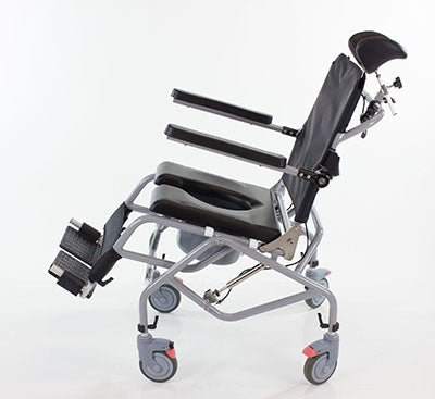 Platinum Health Tilt-In-Space Reclinning Shower/Commode Chair, Padded — for Safe Bathing and Hygiene