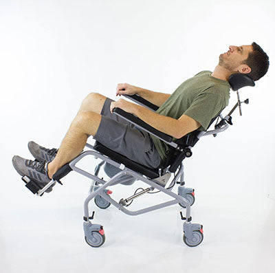 Platinum Health Tilt-In-Space Reclinning Shower/Commode Chair, Padded — for Safe Bathing and Hygiene