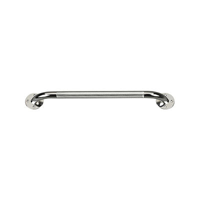 Drive Chrome Knurled Grab Bar, 16" — for Safe Bathing and Hygiene