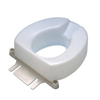 Maddak Contoured elevated toilet seat, elongated with bolt-down bracket — for Safe and Independent Toileting