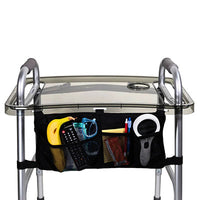 StrongArm Clear View Walker Tray and Bag — for Safe and Supported Mobility
