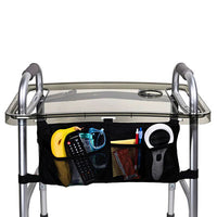 Drive Folding 2-Button Walker with 5" Wheels, Clear Tray, and Bag — for Safe and Supported Mobility