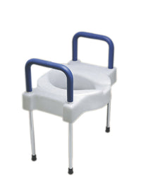 Maddak Elevated toilet seat with arms and legs, extra wide — for Safe and Independent Toileting