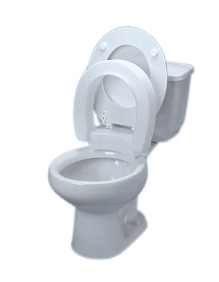 Maddak Elevated toilet seat , hinged — for Safe and Independent Toileting