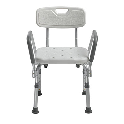 Drive Knock Down Bath Bench with Back and Padded Arms — for Safe Bathing and Hygiene