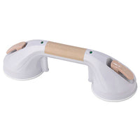 Drive Suction Cup Grab Bar, 12", White and Beige — for Safe Bathing and Hygiene