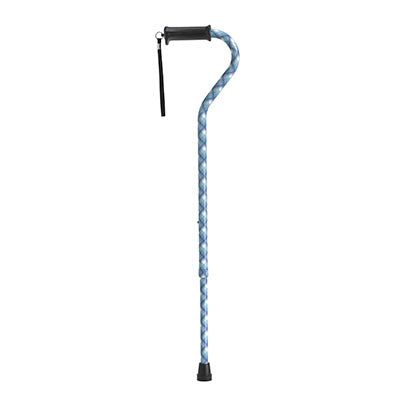 Drive Adjustable Height Offset Handle Cane with Gel Hand Grip, Plaid — for Treatment and Examination Rooms