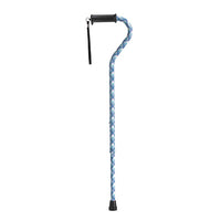 Drive Adjustable Height Offset Handle Cane with Gel Hand Grip, Plaid — for Treatment and Examination Rooms