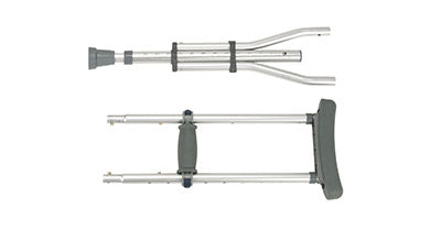 Drive Knock Down Universal Aluminum Crutches, 1 Pair — for Treatment and Examination Rooms