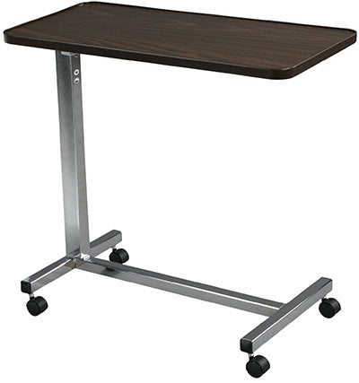 Drive Non Tilt Top Overbed Table, Chrome — for Treatment and Examination Rooms