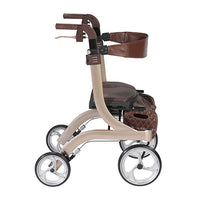 Drive Nitro DLX Euro Style Rollator Rolling Walker, Champagne — for Safe and Supported Mobility