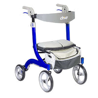 Drive Nitro DLX Euro Style Rollator Rolling Walker, Sleek Blue — for Safe and Supported Mobility