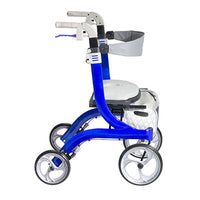 Drive Nitro DLX Euro Style Rollator Rolling Walker, Sleek Blue — for Safe and Supported Mobility