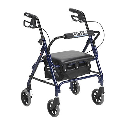 Drive Junior Rollator Rolling Walker with Padded Seat, Red — for Safe and Supported Mobility
