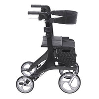 Drive Nitro Elite CF Carbon Fiber Rollator Rolling Walker, Black — for Safe and Supported Mobility
