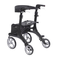 Drive Nitro Elite CF Carbon Fiber Rollator Rolling Walker, Black — for Safe and Supported Mobility