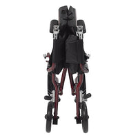 Drive Fly Lite Ultra Lightweight Transport Wheelchair, Burgundy — for Strength Training and Rehabilitation