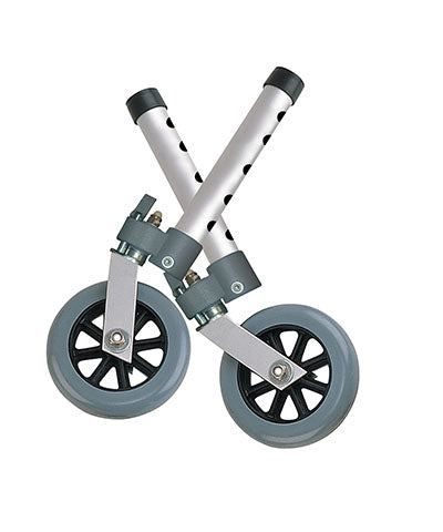 Drive Swivel Lock Walker Wheels, 5", 1 Pair — for Safe and Supported Mobility